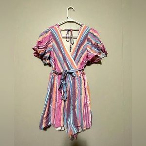 Multi color medium shorts romper